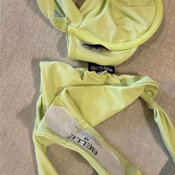 FP x Belle the Label Bikini Set Oracle Top Bare Bottom Honeydew Medium Small NEW - Picture 9 of 14